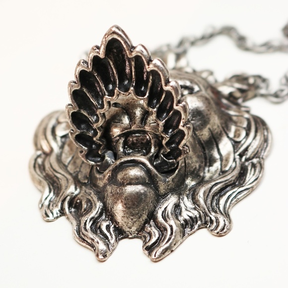 VINTAGE Napier Lion's Head Doorknocker Necklace - Picture 5 of 8